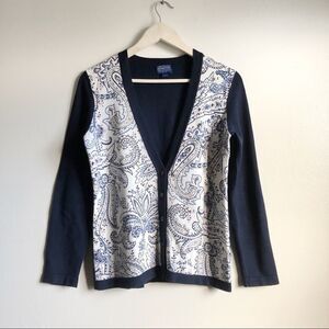 Pendleton | Vintage Paisley print Vneck sweater Cardigan size Small preowned
